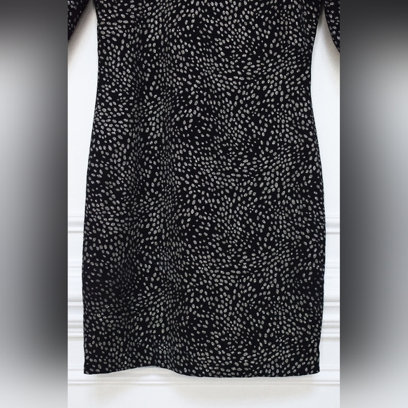 Alice + Olivia Inka Metallic Polka Dot Dress Black Silver Glitter Sz 8 Cocktail - Picture 6 of 9